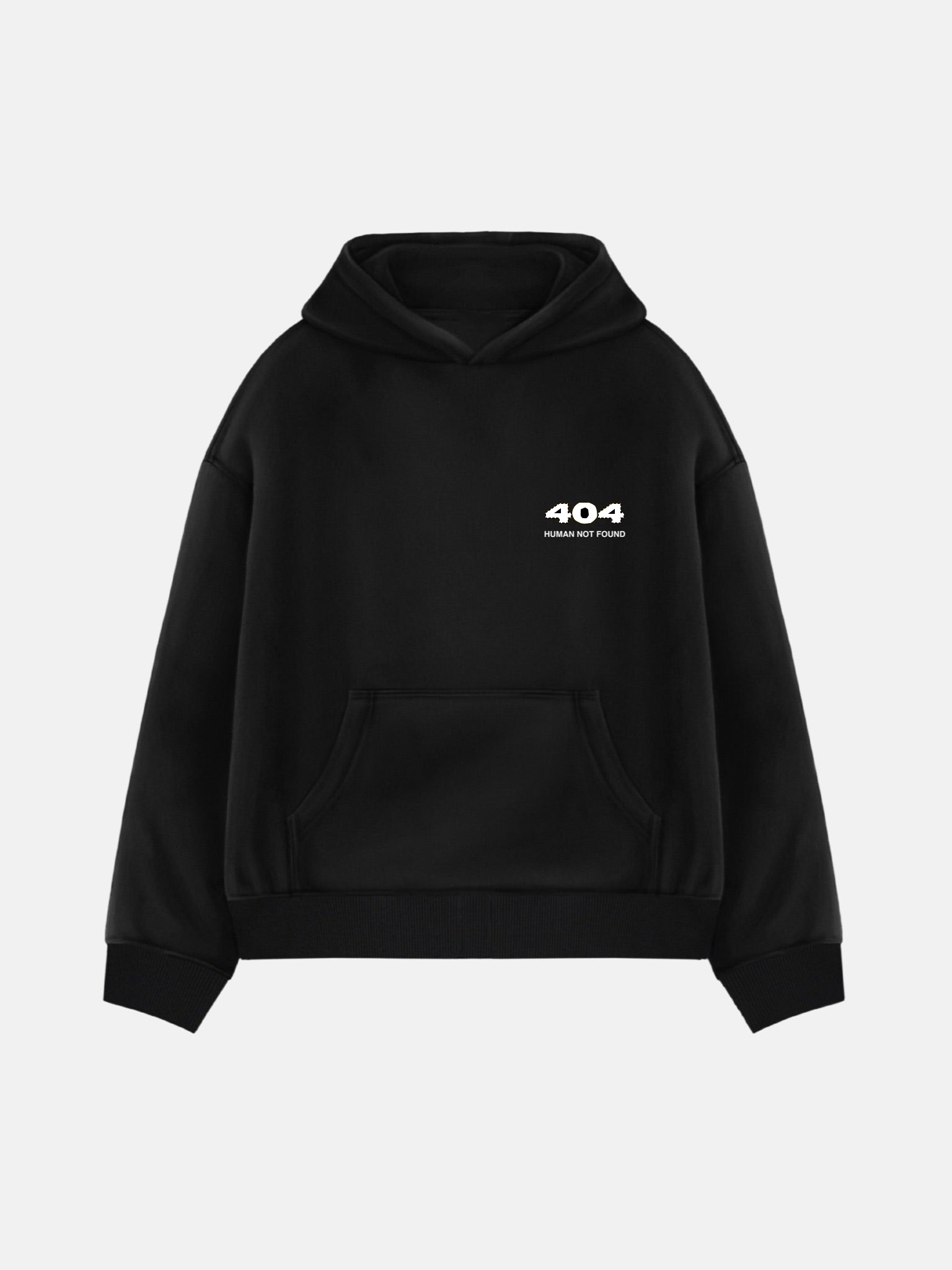 404 Not Found - Black - Oversize Hoodie - 400 GSM