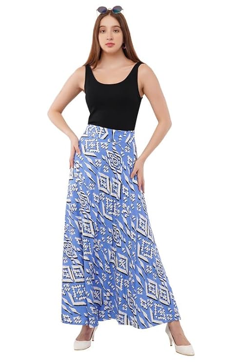 Women's Printed Maxi Wraparound Skirt