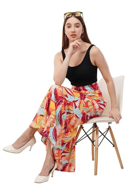 Women's Printed Maxi Wraparound Skirt