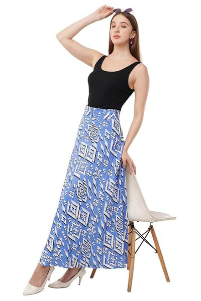 Women's Printed Maxi Wraparound Skirt