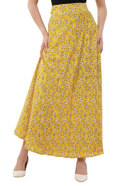 Women's Printed Maxi Wraparound Skirt