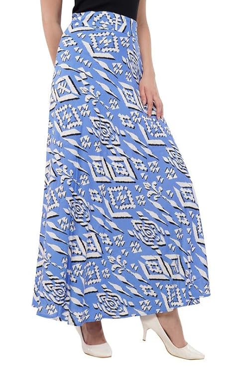 Women's Printed Maxi Wraparound Skirt