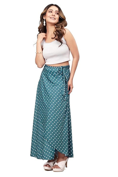 rama Women Western Looks Long Wrap Around Skirt Free Size.