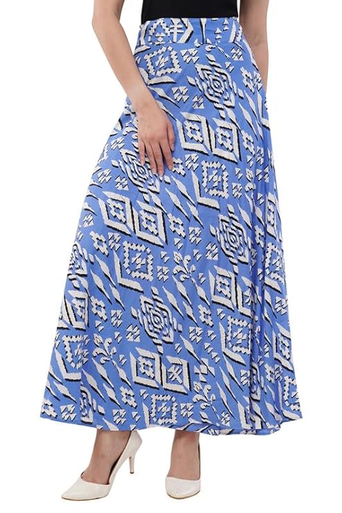 Women's Printed Maxi Wraparound Skirt