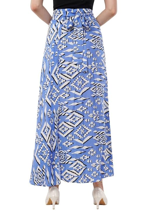 Women's Printed Maxi Wraparound Skirt