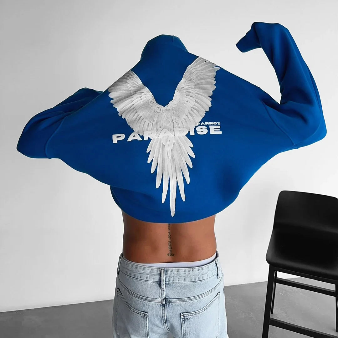 Paradise - Royal Blue - Oversize Hoodie - 400 GSM
