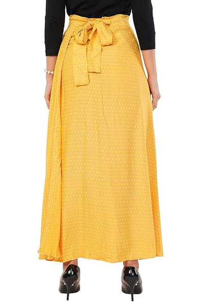 Women's Printed Maxi Wraparound Skirt