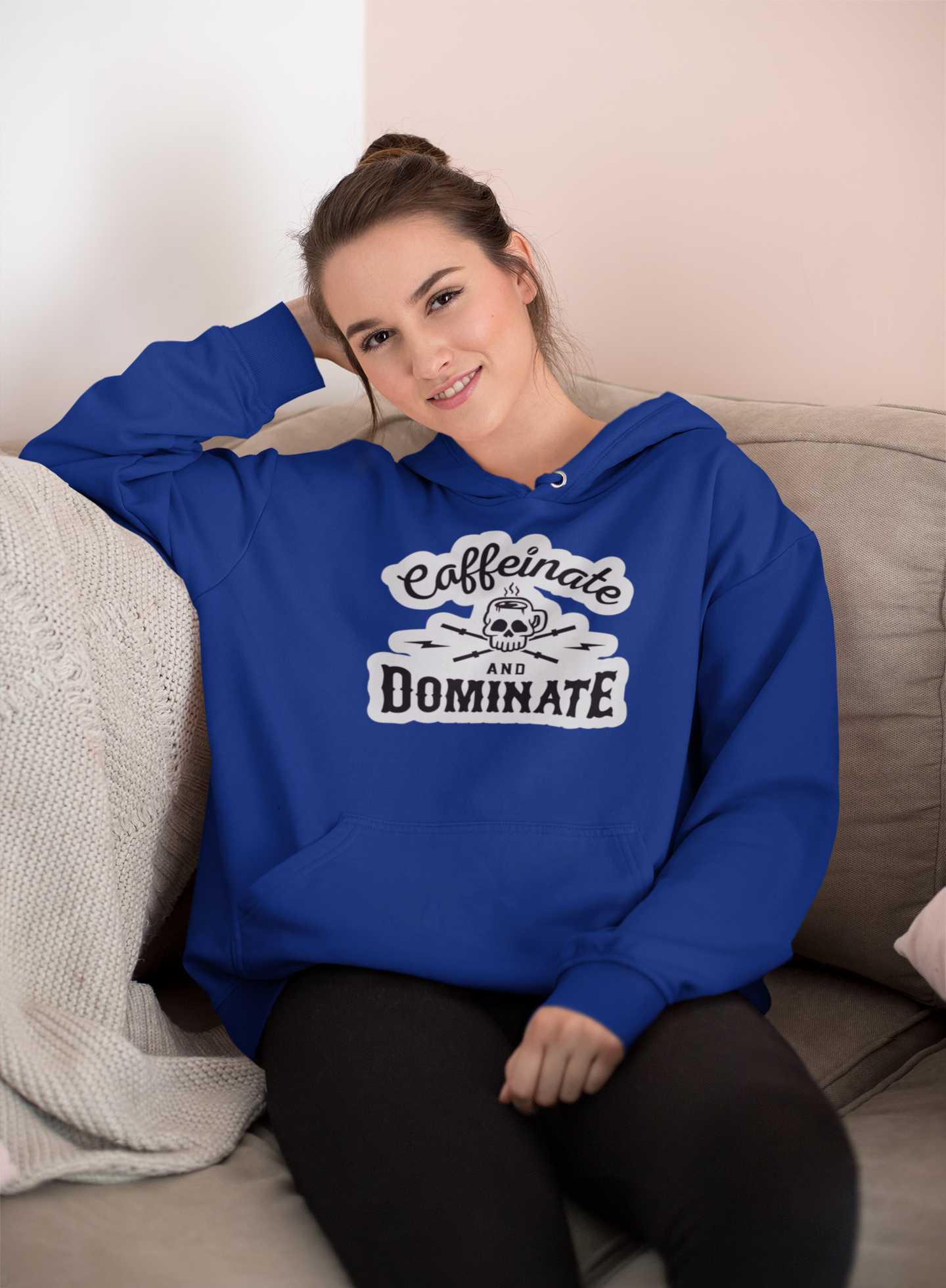 Caffeinate And Dominate - Oversized Hoodie