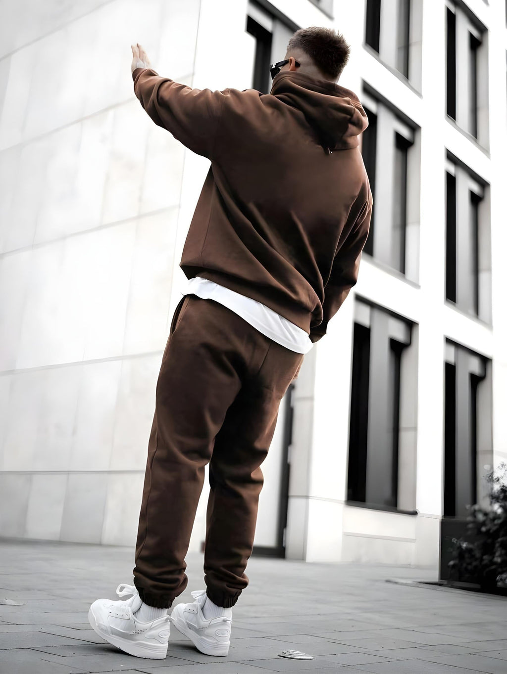 Brown - Hoodie And Sweatpants - Co-ord Set