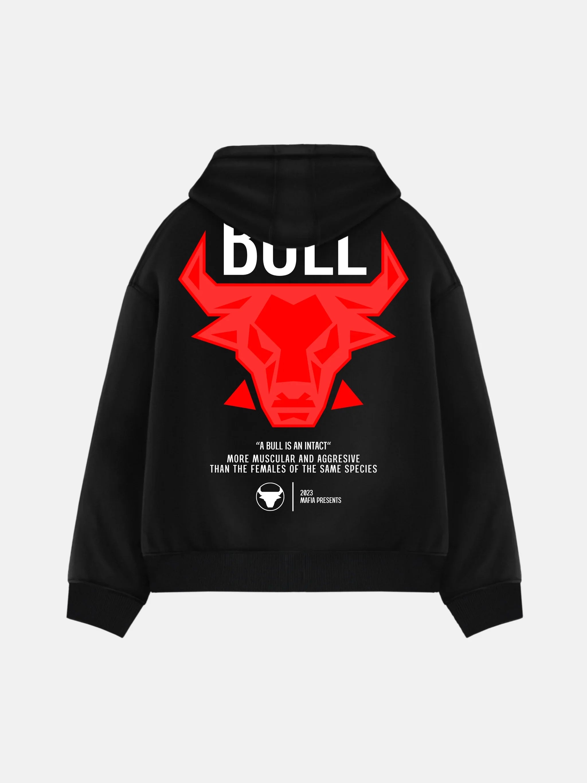The Bull - Black - Oversized Hoodie