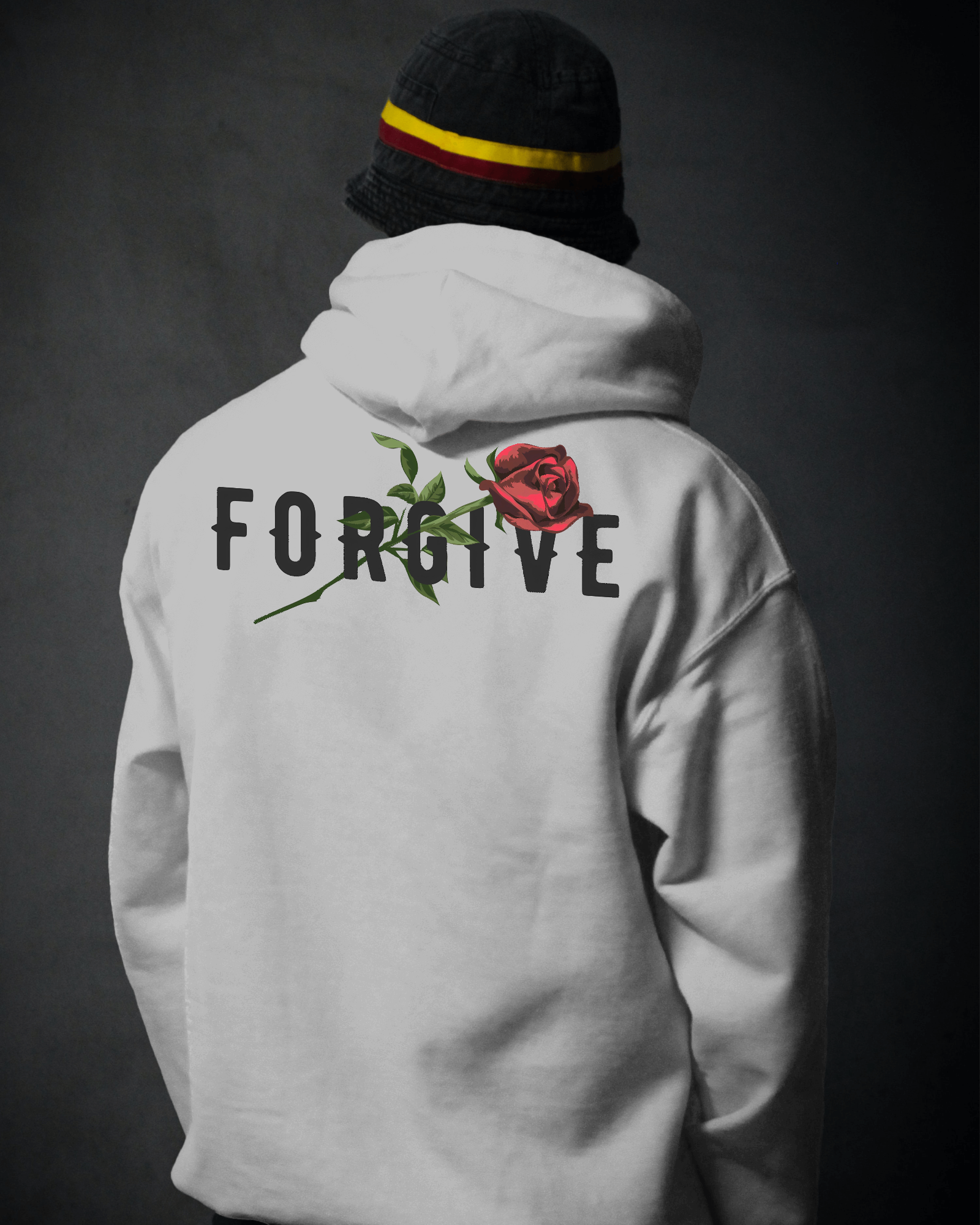 Forgive - Light Grey - Oversized Hoodie