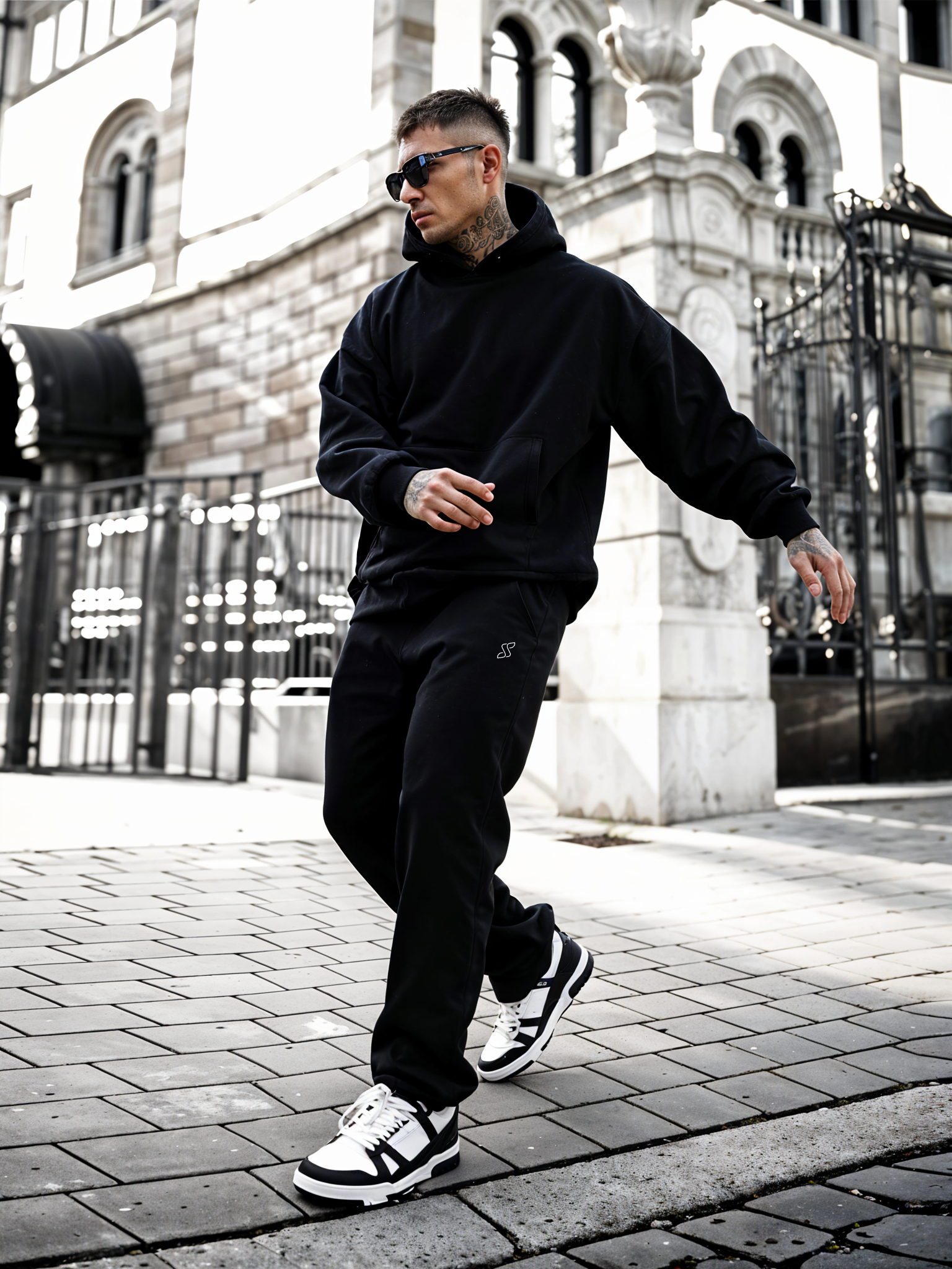 Black - Hoodie And Sweatpants - Co-ord Set