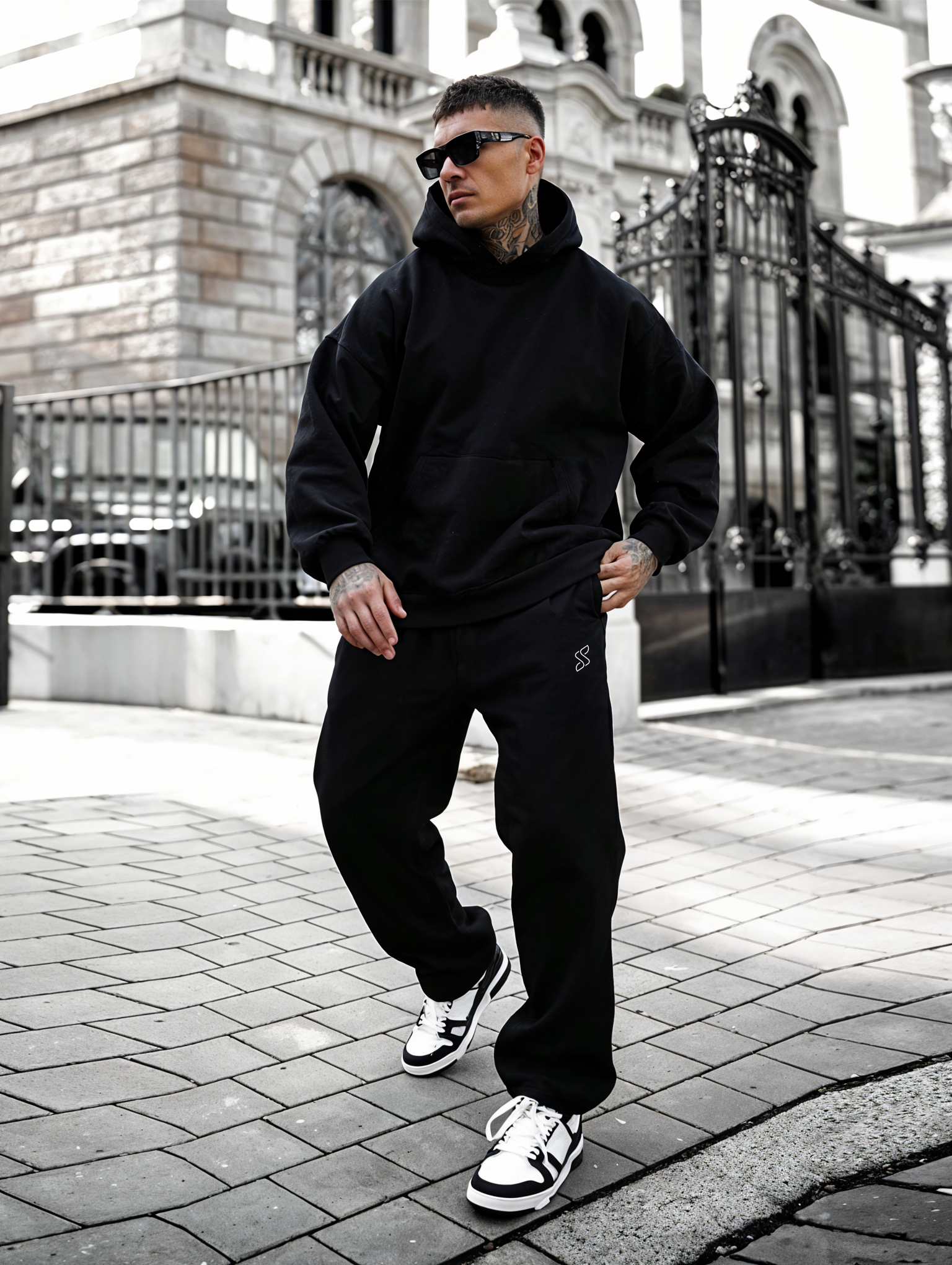Black - Hoodie And Sweatpants - Co-ord Set