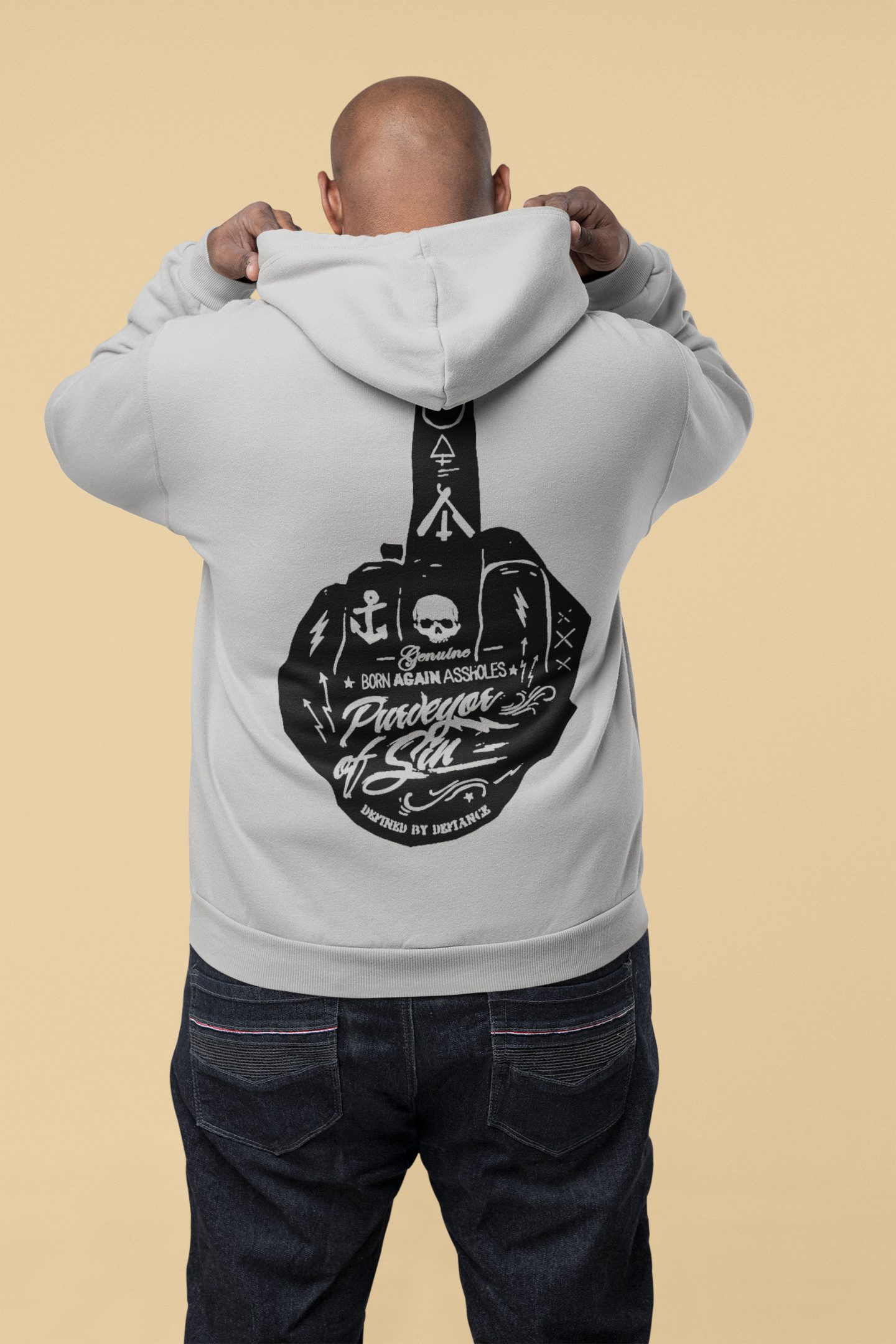 Purveyor of Sin - Grey - Oversized Hoodie