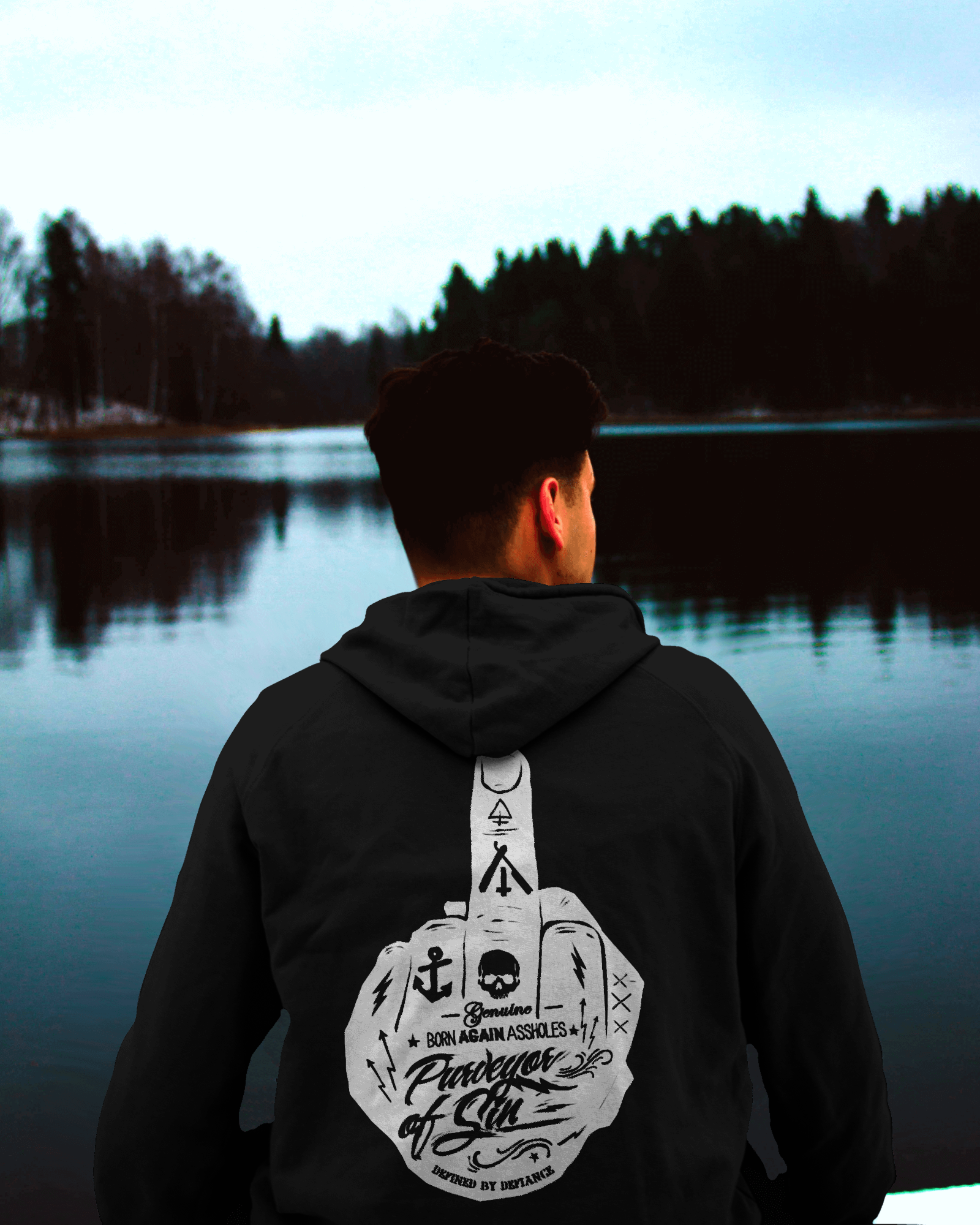 Purveyor of Sin - Black - Oversized Hoodie